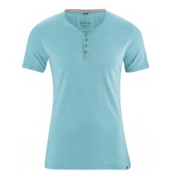 T-shirt turquoise en chanvre Homme - HempAge