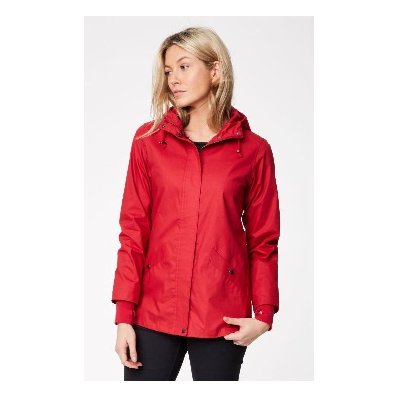 manteau rouge Imperméable 100% coton bio - 