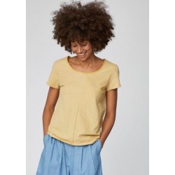 T-shirt en chanvre et coton bio rayé bleu ou jaune