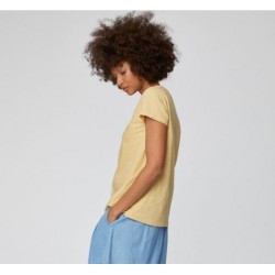 T-shirt en chanvre et coton bio rayé bleu ou jaune