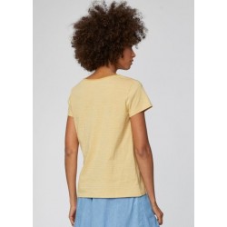 T-shirt en chanvre et coton bio rayé bleu ou jaune
