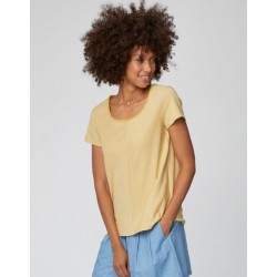 T-shirt en chanvre et coton bio rayé bleu ou jaune