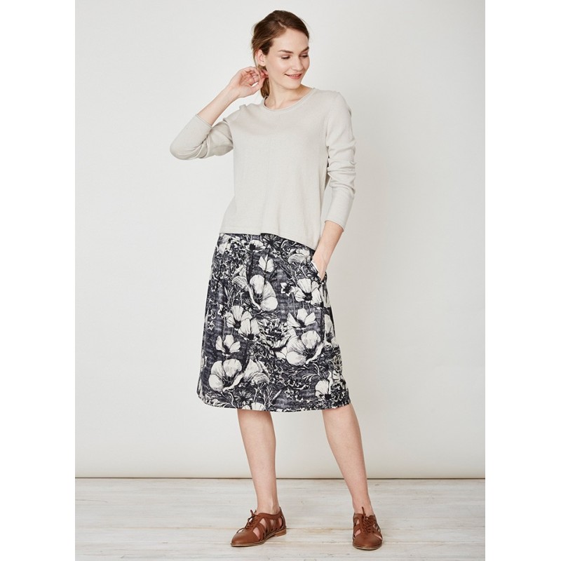 natural skirt in lyocell and organic cotton