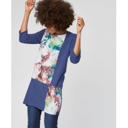 Natural woven lyocell top tunic