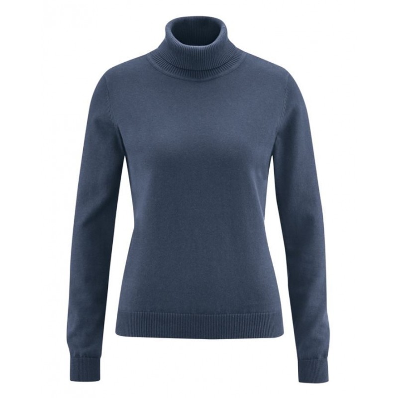 knitted turtleneck pullover for woman: 2 colors