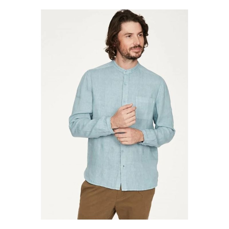 Chemise 100% chanvre Col Mao manches longues
