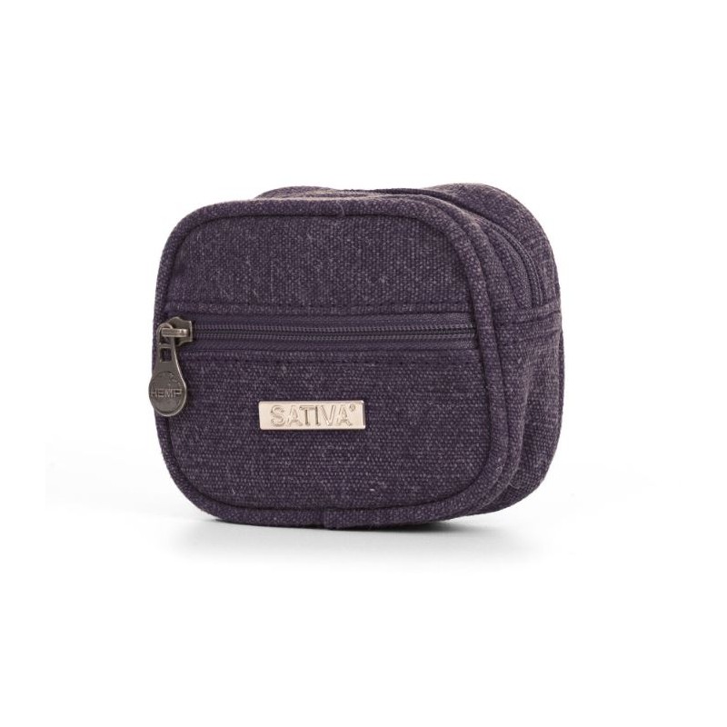 Porte-monnaie en chanvre et coton bio : kaki, gris, prune