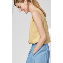 Women's Hemp Vest top: yellow or blue