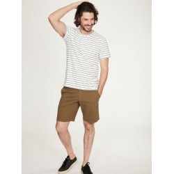Striped hemp t-shirt for Men short sleeve : Blue or White