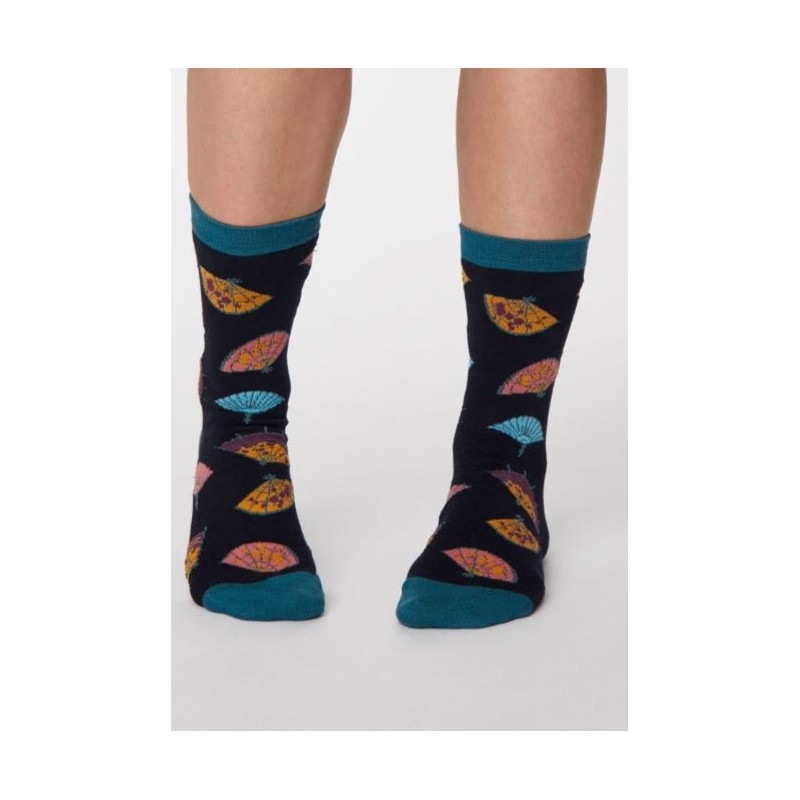 Bamboo Fan Socks feature an exclusively designed print