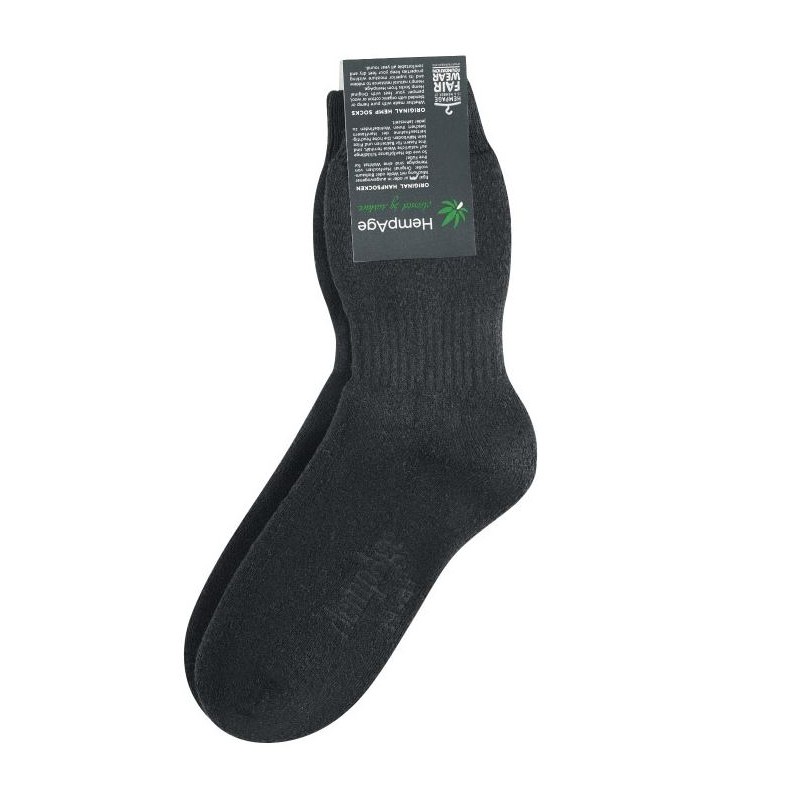 Socks in hemp and organic cotton thick : black or white