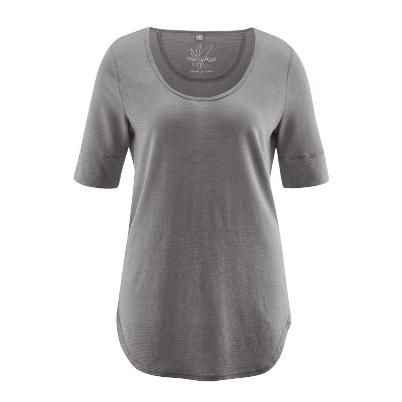 Organic cotton and hemp Vegan t-shirt for women : clear or taupe