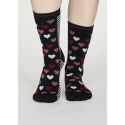 Bamboo Heart Stripe Socks