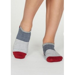 Bamboo Stripe Trainer Socks for women