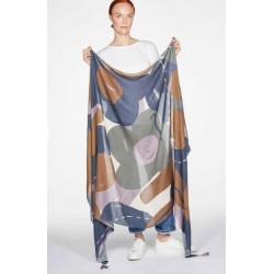 Large sarong size printed bamboo scarf