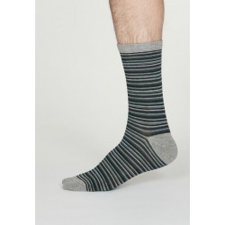 Bamboo Multistripe grey socks for men