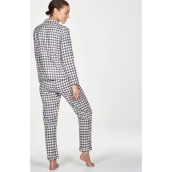 Ensemble pyjama à carreaux en coton biologique GOTS avec sac