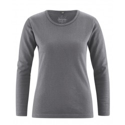 T-shirt en chanvre et coton bio épais femme : gris ou bleu sarcelle