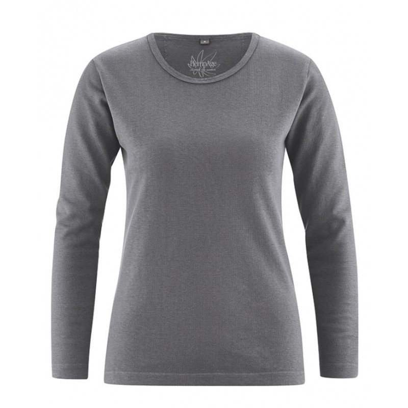 Hemp and organic cotton T-shirt longsleeve for women