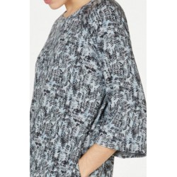 Bamboo Printed Fleece Sweater Tunic Dress