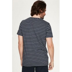 Striped hemp t-shirt for Men short sleeve : Blue or White