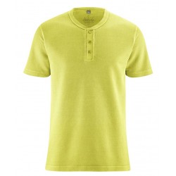 Apple t-shirt with button tape in pique style