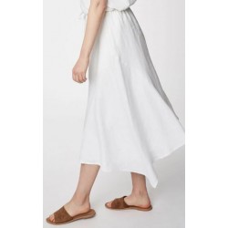 Hemp Midi Skirt In White