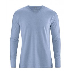 T-shirt en chanvre et coton bio manches longues: noir ou bleu