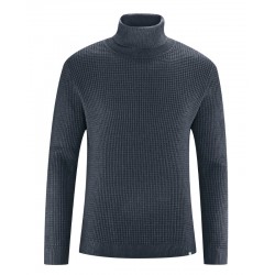 Dark Hemp and organic cotton turtleneck sweater