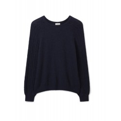 Organic Cotton Fluffy Jumper - Navy